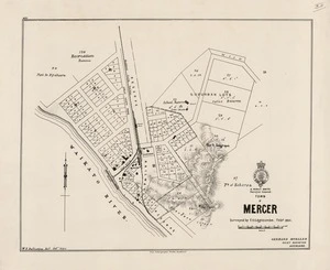 Town of Mercer / surveyed by F.H. Edgecumbe, Feby. 1880 ; W.E. Ballantyne drft. Octr. 1896.