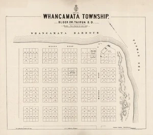 Whangamata township : block XVI, Tairua S.D. / A.J. Paterson, surveyor ; W.E. Ballantyne, draftn.