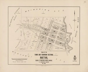 Plan of the town and suburban sections, Raetihi : block VI., Makotuku Survey District / C.A. Mountfort, surveyor.