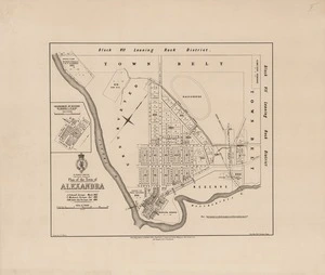 Plan of the town of Alexandra / J.A. Connell (Surveyor) March 1863, G. Mackenzie (Surveyor) Decr. 1865 ; D.M. Calder (Asst. Surveyor) Feb. 1896 ; drawn by G.P. Wilson.
