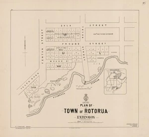 Plan of town of Rotorua, extension / E. C. Goldsmith , surveyor ; W. E. Ballantyne, drftm.
