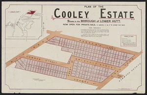 Plan of the Cooley estate, situate in the borough of Lower Hutt   / surveyed by Seaton & Sladden.