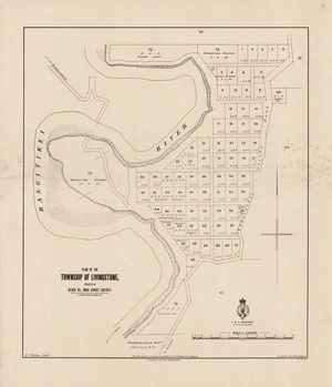 Plan of the township of Livingstone : situated in Block VII., Ongo Survey District / A Templer, surveyor, 1886 ; F.J. Halse, delt.