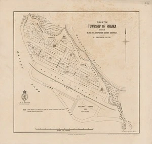 Plan of the township of Piriaka situated in block VI Piopiotea Survey District [electronic resource] / H.L. Lewis, July, 1902.