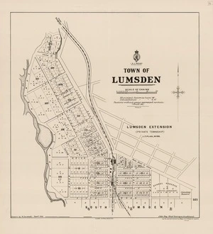 Town of Lumsden / drawn by W. Deverell.