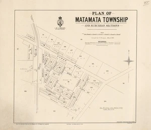 Plan of Matamata township and suburban sections / surveyed by J.B. Thompson, March 1904