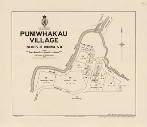 Puniwhakau Village : block III Omona S.D. / surveyed by W.T. Morpeth ; W. Gordon del. June 1902.