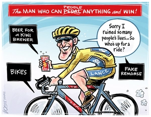 The man who can peddle anything and win!