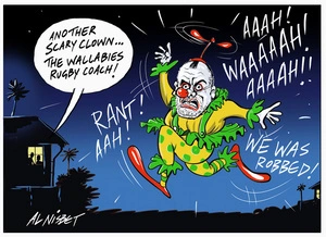 Another scary clown - the Wallabies rugby coach