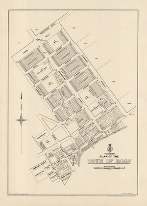 Plan of the town of Ross [electronic resource] / drawn by H.E. Taylor, September 1908.