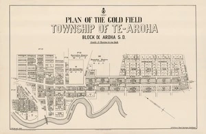 Plan of the gold field township of Te Aroha : block IX Aroha S.D. / F.W. Bronté, delt.