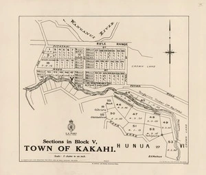 Town of Kakahi / M. Crompton Smith, chief draughtsman, G.H.M. McClure, chief surveyor.