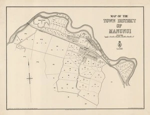Map of the town district of Manunui [electronic resource] / A.G. Watt 1916.