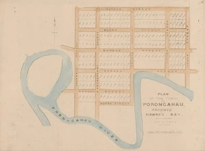 Plan of the Town of Porongahau : province of Hawke's Bay / Lith by A. Koch.