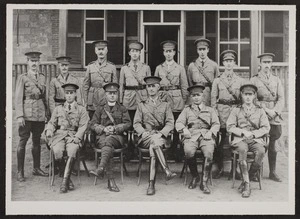 Thomas Duncan Macgregor Stout with a group of Army Medical Officers in army uniform, Cairo, during World War One