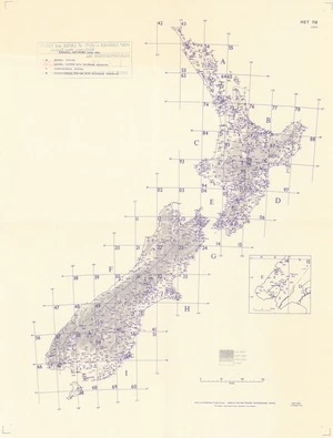 Rainfall network, June 1974 : [New Zealand] / drawn by the Department of Lands & Survey.