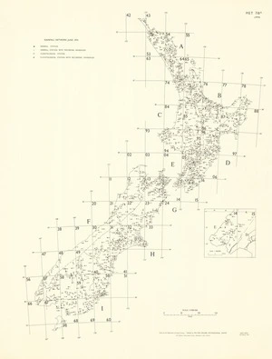 Rainfall network, June 1974 : [New Zealand] / drawn by the Department of Lands & Survey.