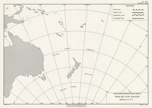 New Zealand Meteorological Service mean sea level analysis 000Hrs N Z S T : [Australasia] / drawn by the Dept of Lands & Survey, NZ.