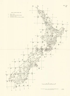 Rainfall network, February 1968 : [New Zealand] / drawn by the Department of Lands and Survey.