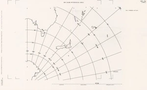 New Zealand Meteorological Service forecasting chart for the southwest Pacific / drawn by the Department of Lands & Survey.