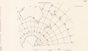 New Zealand Meteorological Service forecasting chart for southern oceans / drawn by the Department of Lands & Survey.