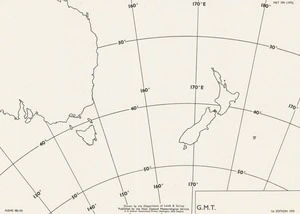 New Zealand Meteorological Service forecasting chart for Tasman Sea and surrounding area / drawn by the Department of Lands & Survey.