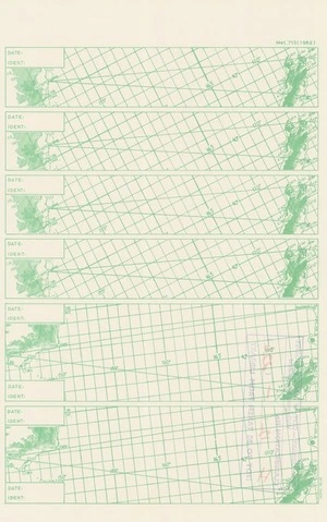 Trans-Tasman routes meteorological plotting charts.