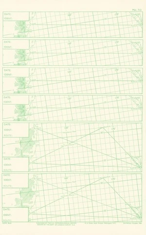 Sydney-Auckland routes meteorological plotting charts / drawn by The Dept. of Lands & Survey, N.Z.