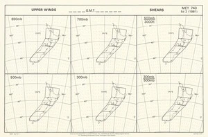 Upper winds. Shears : [forecast chart for New Zealand] / drawn by the Department of Lands & Survey, N.Z.