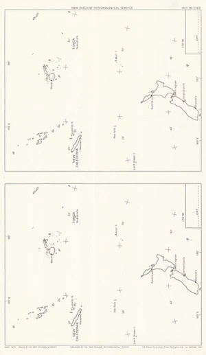 New Zealand Meteorological Service forecasting chart for Polynesia and Melanesia / drawn by the Dept. of Lands & Survey