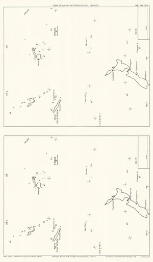 New Zealand Meteorological Service forecasting chart for Polynesia and Melanesia / drawn by the Dept. of Lands & Survey