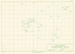 Map of meteorological stations in Fiji, Samoa and Tonga : chart at ... G.M.T. ... / drawn by the Department of Lands & Survey.