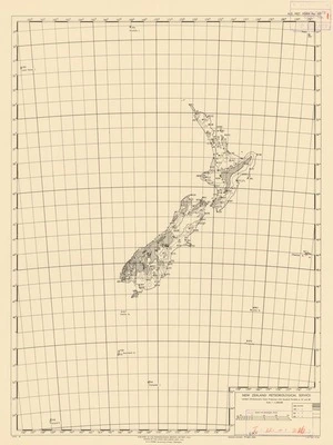 General purpose meteorological plotting chart of New Zealand and offshore islands / drawn by the Lands and Survey Dept., N.Z..