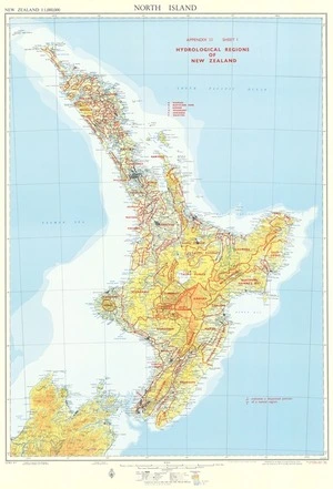 Hydrological regions of New Zealand.
