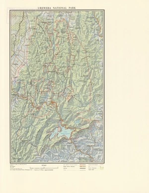 Urewera National Park / prepared by Dept. of Lands and Survey.