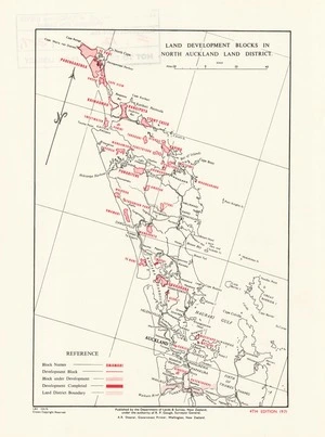 Land development blocks in North Auckland Land District.