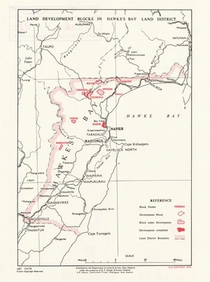 Land development blocks in Hawke's Bay Land District.