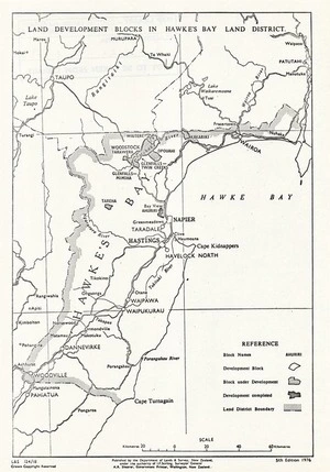 Land development blocks in Hawke's Bay Land District.