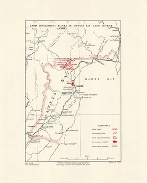 Land development blocks in Hawke's Bay Land District.