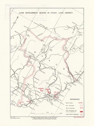 Land development blocks in Otago Land District.