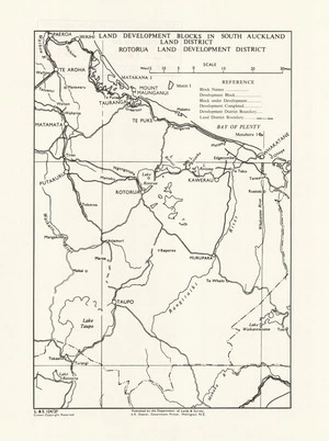 Land development blocks in South Auckland Land District, Rotorua Land Development District.