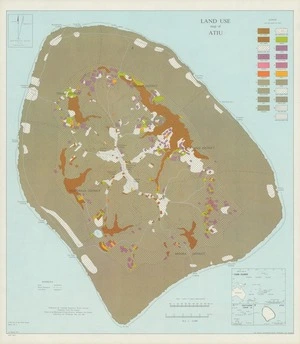 Land use map of Atiu / produced by the Geography Dept., Massey University, Palmerston North, N.Z. Drawn by the Department of Lands & Survey, Wellington, N.Z. Field survey by B. J. Menzies, May-July 1969.