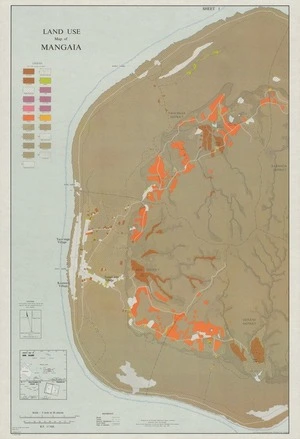 Land use map of Mangaia  / produced by the Geography Department, Massey University, Palmerston North, New Zealand; drawn by the Department of Lands and Survey, Wellington, New Zealand; field survey by B. J. Allen, May-June 1967.