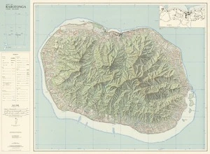 Map of Rarotonga, Cook Islands.