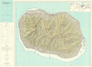 Map of Rarotonga, Cook Islands.