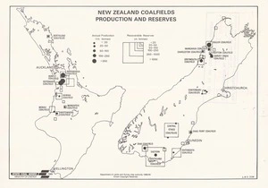 New Zealand coalfields production and reserves.