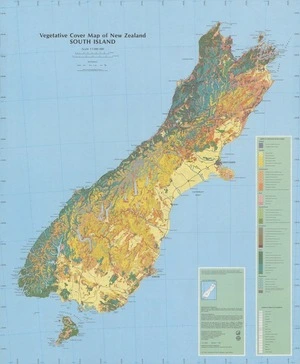 Vegetative cover map of New Zealand. South Island / prepared by the Cartographic Branch, Department of Lands and Survey and published by the Water and Soil Directorate of the Ministry of Works and Development for the National Water and Soil Conservation Authority, New Zealand.