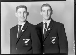 Peter and Paul Lister, New Zealand twin boxing representative, 1961