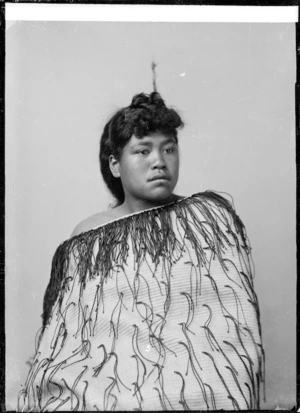 Portrait of a Maori girl - Photograph taken by William Henry Thomas Partington