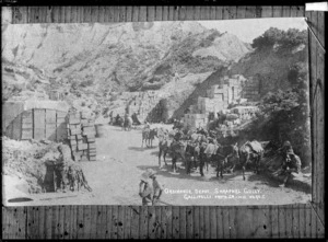Ordnance depot at Shrapnel Gully, Gallipoli, first World War - Photograph taken by J M